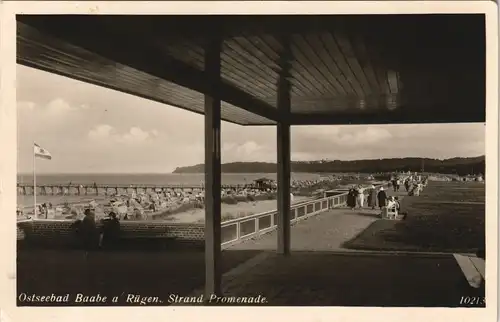 Ansichtskarte Baabe Strand Promenade 1937