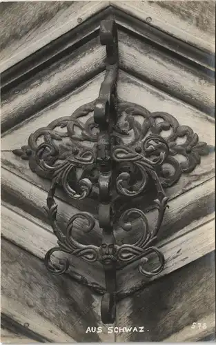 Ansichtskarte Schwaz historischer Türbeschlag - Fotokunst 1909