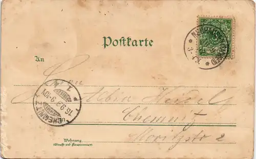 Litho AK Essen (Ruhr) Stadttheater, Stadtgarten, Kriegerdenkmal - Kanone 1899