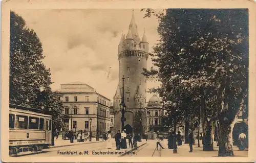 Innenstadt-Frankfurt am Main Eschenheimer Turm, Straßenbahn 1928