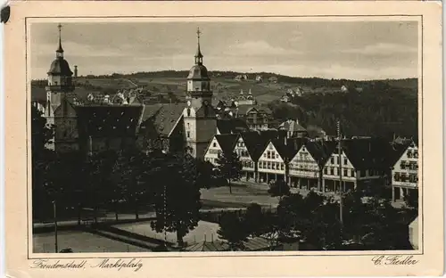 Ansichtskarte Freudenstadt Marktplatz 1931