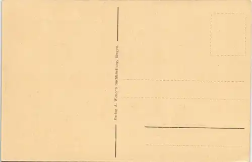 Singen (Hohentwiel) Künstlerkarte Stadt Hohentwiel Bodensee 1911