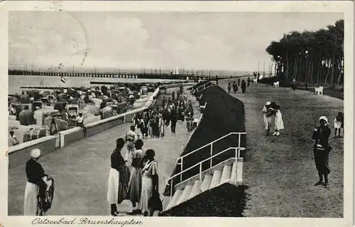 Ansichtskarte Brunshaupten-Kühlungsborn Strandpromenade - Frauen 1934