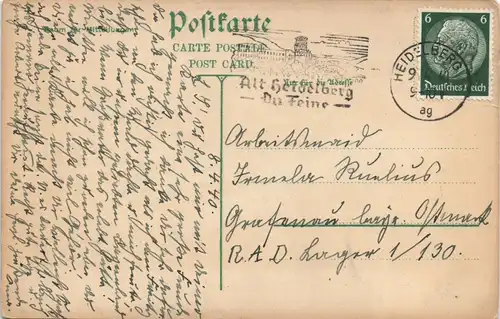 Ansichtskarte .Vorarlberg Gruss vom Bodensee mit Alpen, Reliefkarte 1940