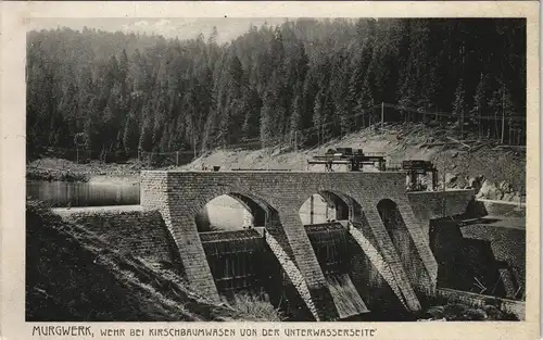 Ansichtskarte Kirschbaumwasen-Forbach (Baden) Murgwerk Murktal Sperrwerk 1920