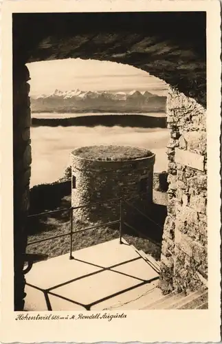 Singen (Hohentwiel) Hohentwiel Blick auf die Schweizer Alpen 1930