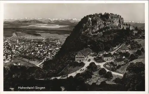 Ansichtskarte Singen (Hohentwiel) Stadt und Hohentwiel - Fotokunst 1930