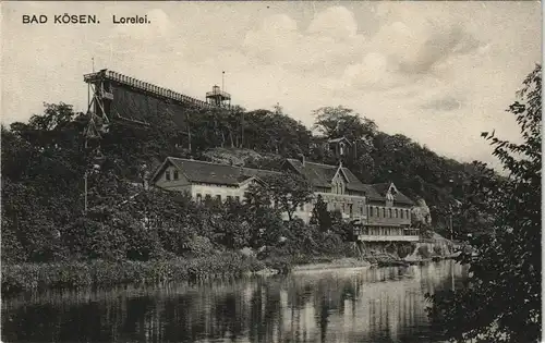 Ansichtskarte Bad Kösen Partie an der Lorelei, Fluss Partie 1910