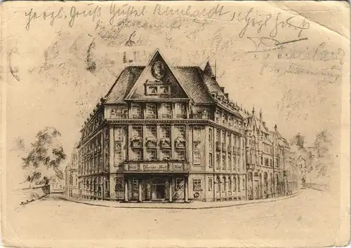Ansichtskarte Essen (Ruhr) Hotel Vereinshaus am Hauptbahnhof 1928