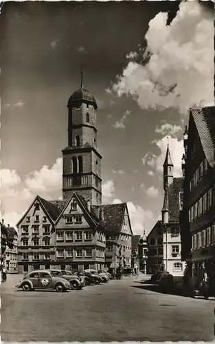 Ansichtskarte Biberach an der Riß Marktplatz VW Käfer 1961
