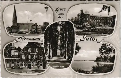 Ansichtskarte Eutin Schloß, Markt, Voss -Haus 1961