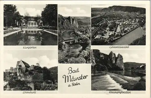 Ansichtskarte Bad Orb Kurgarten, Totale, Rheingrafenstein 1953