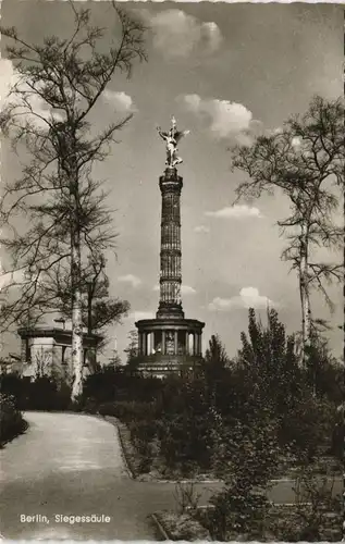 Ansichtskarte Mitte-Berlin Siegessäule vom Wäldchen 1955
