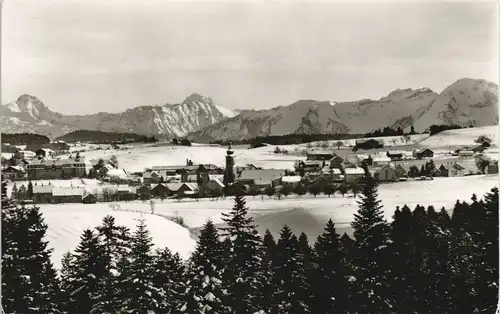 Ansichtskarte Scheidegg Stadt im Winter 1971