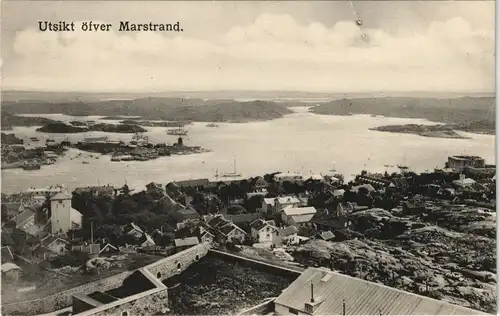 Postcard Marstrand Blick über die Stadt 1911