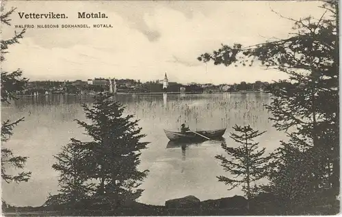 Postcard Motala Vetterviken 1911