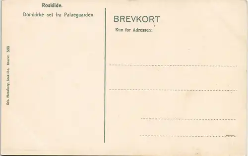 Postcard Roskilde Domkirke/Kinder, Platz - Kirche 1912