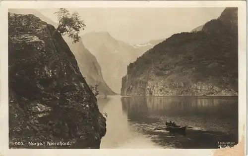 Postcard Norwegen Allgemein Norge. Nærøfjord. Norway 1929