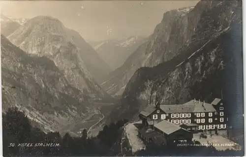 Postcard Stalheim-Voss (Norwegen) Vossevangen Stalheim Hotel 1909