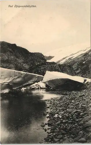 Norwegen Allgemein Ved Djupvandshytfen. Norge Norway Gletscher Glacis 1909