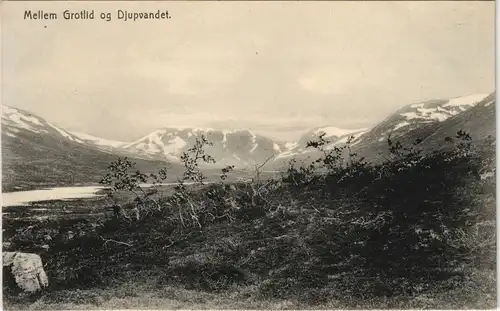 Norwegen Allgemein Mellem Grotlid og Djupvandet. Norge Norway 1911