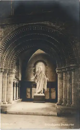 Postcard Trondheim Trondheim Domkirke - Jesus 1908