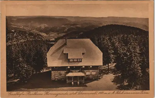 Ansichtskarte Achern Hornisgrinde (Berg) Gasthaus 1925