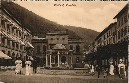 Ansichtskarte Bad Wildbad Kurplatz 1916