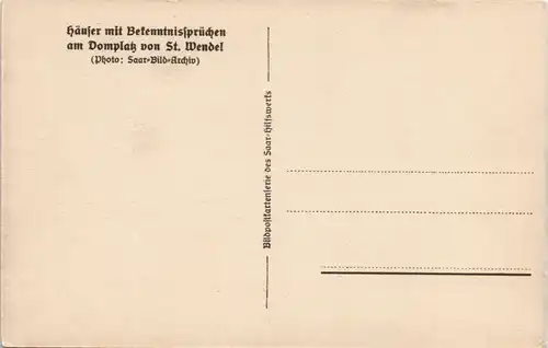 Ansichtskarte Sankt Wendel St. Wendel Domplatz, Markttreiben Geschäfte 1934