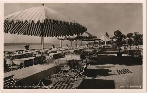 Ansichtskarte Starnberg Seegaststätte Undosabad 1942