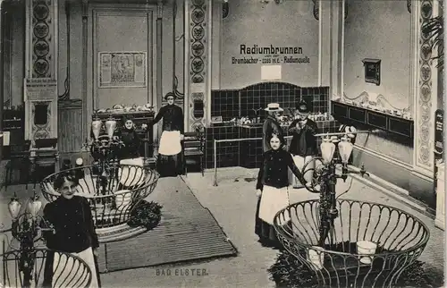 Ansichtskarte Bad Elster Radiumbrunnen / Radiumquelle Frauen Innen 1909