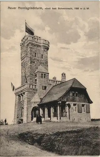 Ansichtskarte Achern Hornisgrinde (Berg) Turm Männer 1912