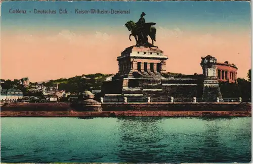 Ansichtskarte Koblenz Deutsches Eck 1913
