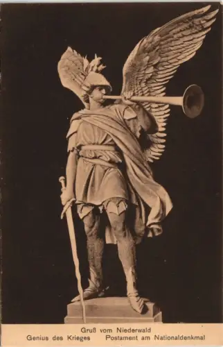 Rüdesheim (Rhein) Nationaldenkmal Genius des Krieges Figur National Denkmal 1911