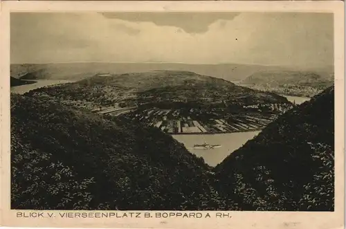 Ansichtskarte Boppard Blick vom Vierseenplatz 1928