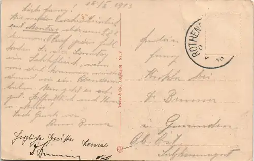 Rothenburg ob der Tauber Rödergasse mit Markusturm, color Ansicht 1913