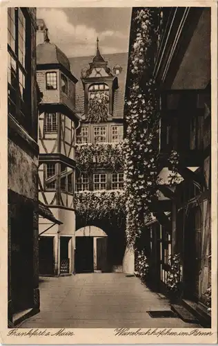 Frankfurt am Main Stadtteilansicht Hinterhof Wanebach Höfchen im Römer 1920