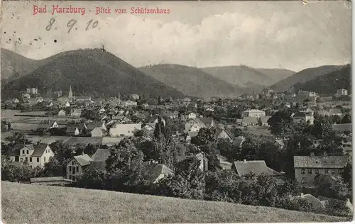 Ansichtskarte Bad Harzburg Panorama-Ansicht Blick vom Schützenhaus 1910