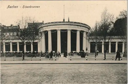 Ansichtskarte Aachen Partie am Elisenbrunnen 1910