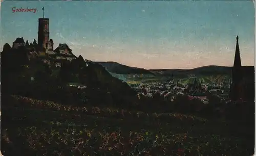 Ansichtskarte Bad Godesberg-Bonn Panorama mit Burg Blick 1910
