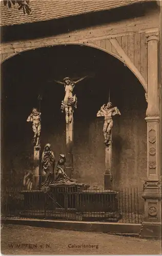 Ansichtskarte Bad Wimpfen Calvarienberg Kreuzigung Jesus 1920