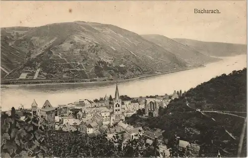 Ansichtskarte Bacharach Rhein (Fluss) Panorama-Ansicht 1910