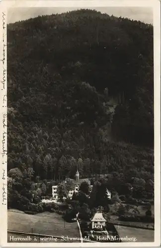 Ansichtskarte Bad Herrenalb Hotel Mayenberg 1930
