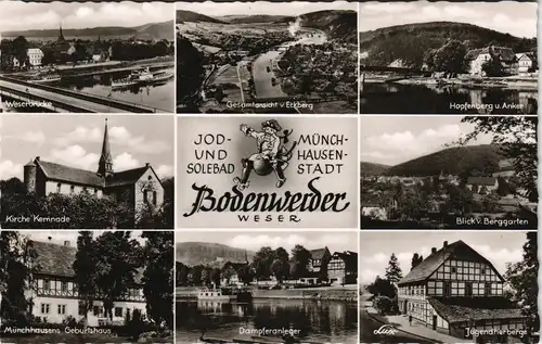 Ansichtskarte Bodenwerda Stadt, Kirche, Berggarten 1963