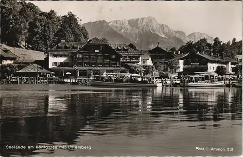 Ansichtskarte Berchtesgaden Untersberg Restauration - Boot Königsee 1955