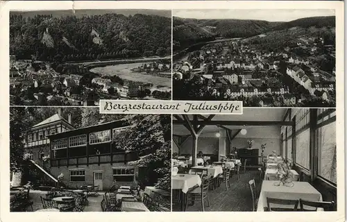 Ansichtskarte Bad Karlshafen 4 Bild Bergrestaurant Juliushöhe 1954