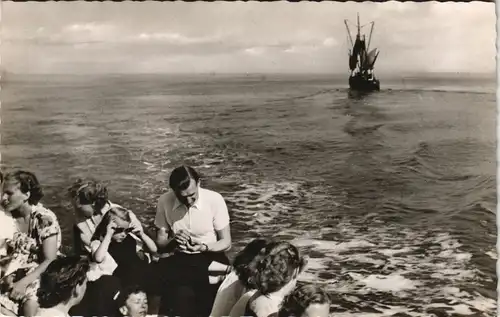 Ansichtskarte Wyk (Föhr) Fahrt zu den Halligen 1956