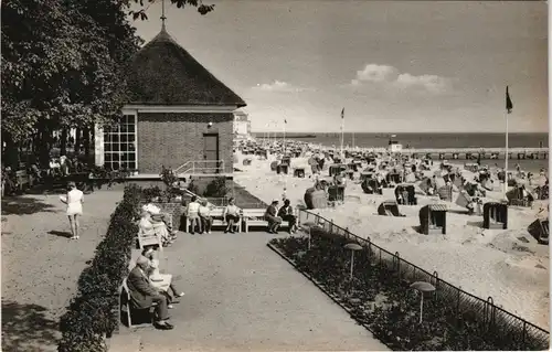 Ansichtskarte Wyk (Föhr) Blumengrotte am Musikpavillon 1963