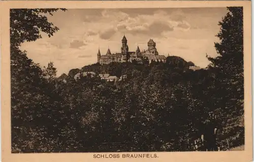 Ansichtskarte Braunfels (Lahn) Schloss (Castle), Gesamt-/Fernansicht 1910