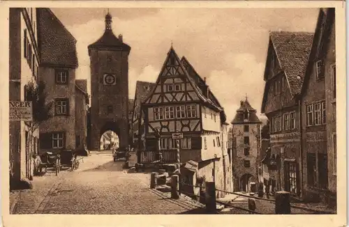 Rothenburg ob der Tauber Plönlein Strassen Ansicht, alter Häuser-Ansichten 1910